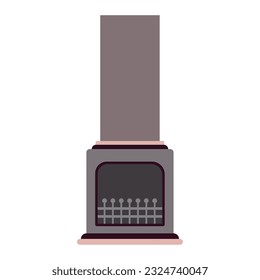 Isolated colored indoor fireplace icon Vector