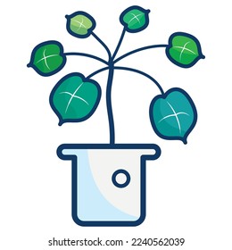 Isolated colored indoor plant icon Vector