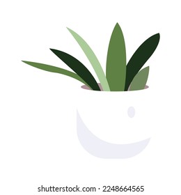 Isolated colored indoor plant icon Vector