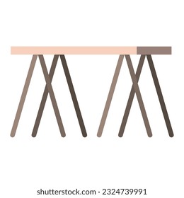 Isolated colored indoor table icon Vector