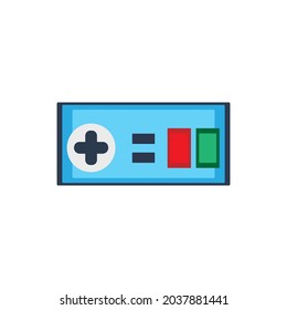 Isolated colored joystick icon with buttons Vector