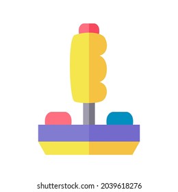 Icono de joystick de color aislado con botones Vector
