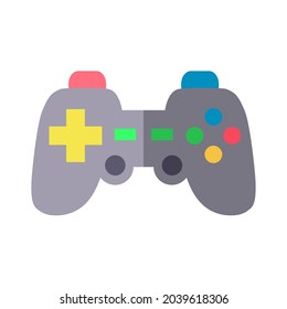Isolated colored joystick icon with buttons Vector