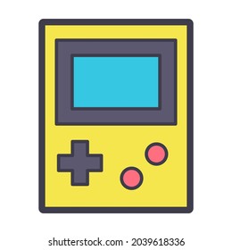 Isolated colored joystick icon with buttons Vector