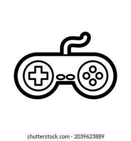Icono de joystick de color aislado con botones Vector