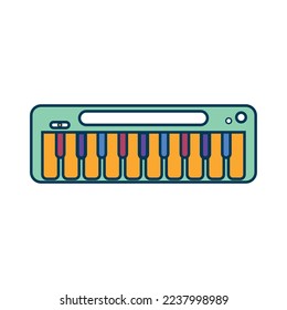 Icono de juguete de teclado de color aislado Vector