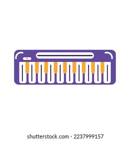 Isolated colored keyboard toy icon Vector
