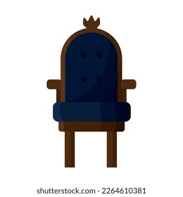Isolated colored king chair icon Vector