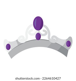 Isolated colored king or queen golden crown icon Vector