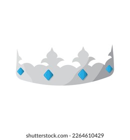 Isolated colored king or queen golden crown icon Vector