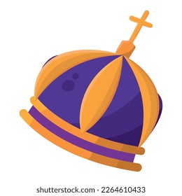 Icono de la corona dorada reina o rey aislado