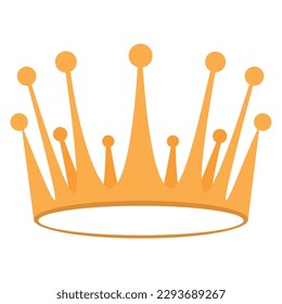 Icono de la corona dorada reina o rey aislado