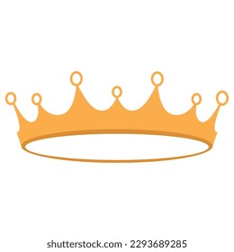 Icono de la corona dorada reina o rey aislado