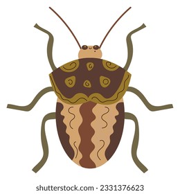 Isolated colored ladybug sketch character Vector