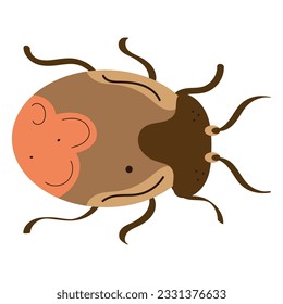 Isolated colored ladybug sketch character Vector