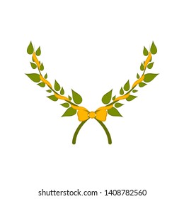 Isolated colored laurel wreath icon on a white background - Vector