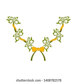 Isolated colored laurel wreath icon on a white background - Vector