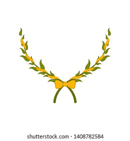 Isolated colored laurel wreath icon on a white background - Vector