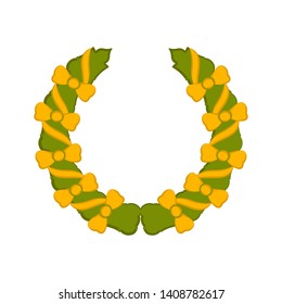 Isolated colored laurel wreath icon on a white background - Vector