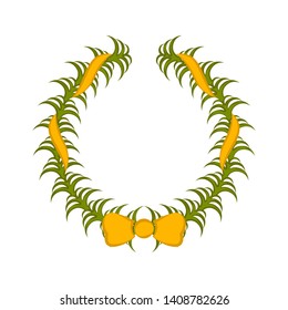 Isolated colored laurel wreath icon on a white background - Vector