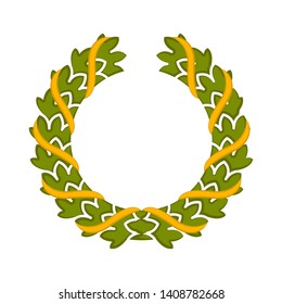 Isolated colored laurel wreath icon on a white background - Vector