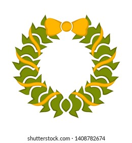 Isolated colored laurel wreath icon on a white background - Vector