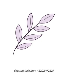 Icono de esbozo de hoja de color aislado Vector