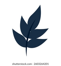 Isolated colored leaf sketch icon