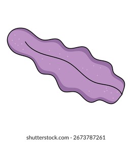 Ilustración vectorial de icono de boceto de hoja de color aislado