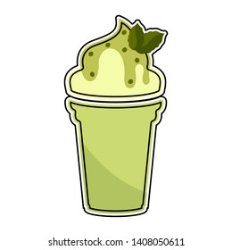 Isolated colored lemon frappe icon on white background - Vector