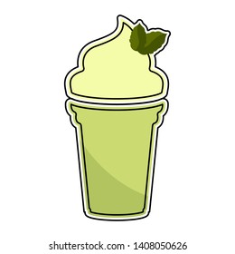Isolated colored lemon frappe icon on white background - Vector
