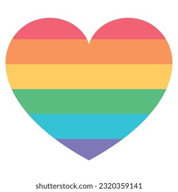 Isolated colored lgbt heart shape symbol Vector illustration