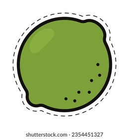 Isolated colored lime icon Flat style Vector