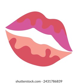 Isolated colored lips icon Woman mouth Vector illustration