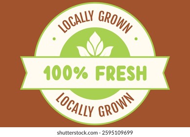Isolated colored locally grown label
