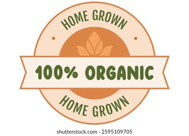 Isolated colored locally grown label