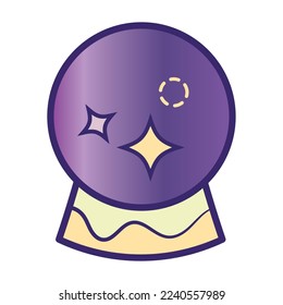 Icono de bola mágica de color aislado Vector