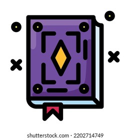 Isolated colored magic book videogame icon Flat design Vector