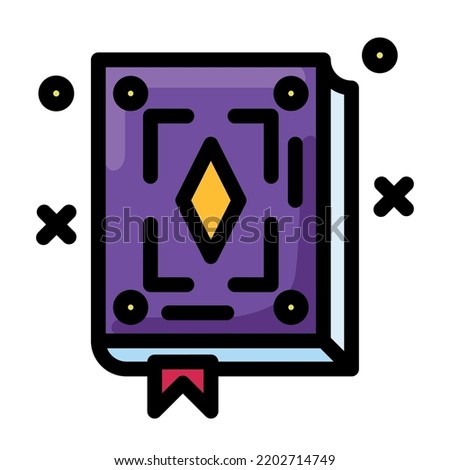 Isolated colored magic book videogame icon Flat design Vector