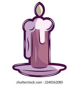 Isolated colored magic candle icon Vector