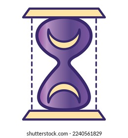 Isolated colored magic sand watch icon Vector