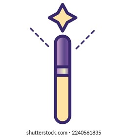 Isolated colored magic wand icon Vector