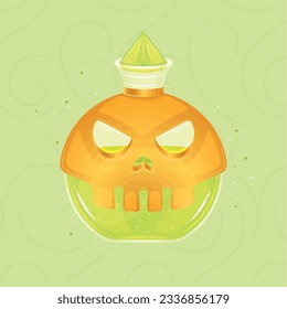 Isolated colored magical flask potion Vector illustration