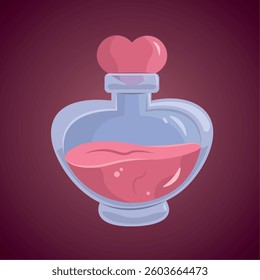 Isolated colored magical flask potion Vector