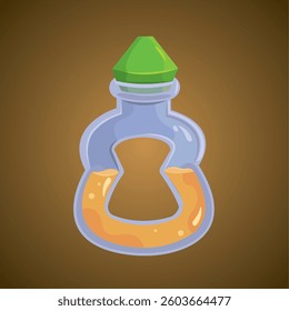 Isolated colored magical flask potion Vector