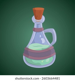 Isolated colored magical flask potion Vector
