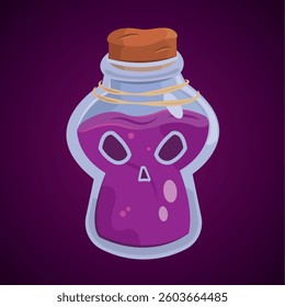 Isolated colored magical flask potion Vector