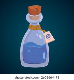 Isolated colored magical flask potion Vector