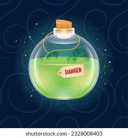 Isolated colored magical potion elixir Vector illustration