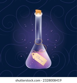 Isolated colored magical potion elixir Vector illustration